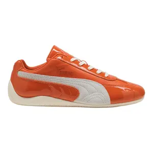 PUMA Womens Speedcat Patent Lace Up Sneakers Shoes Casual - Orange