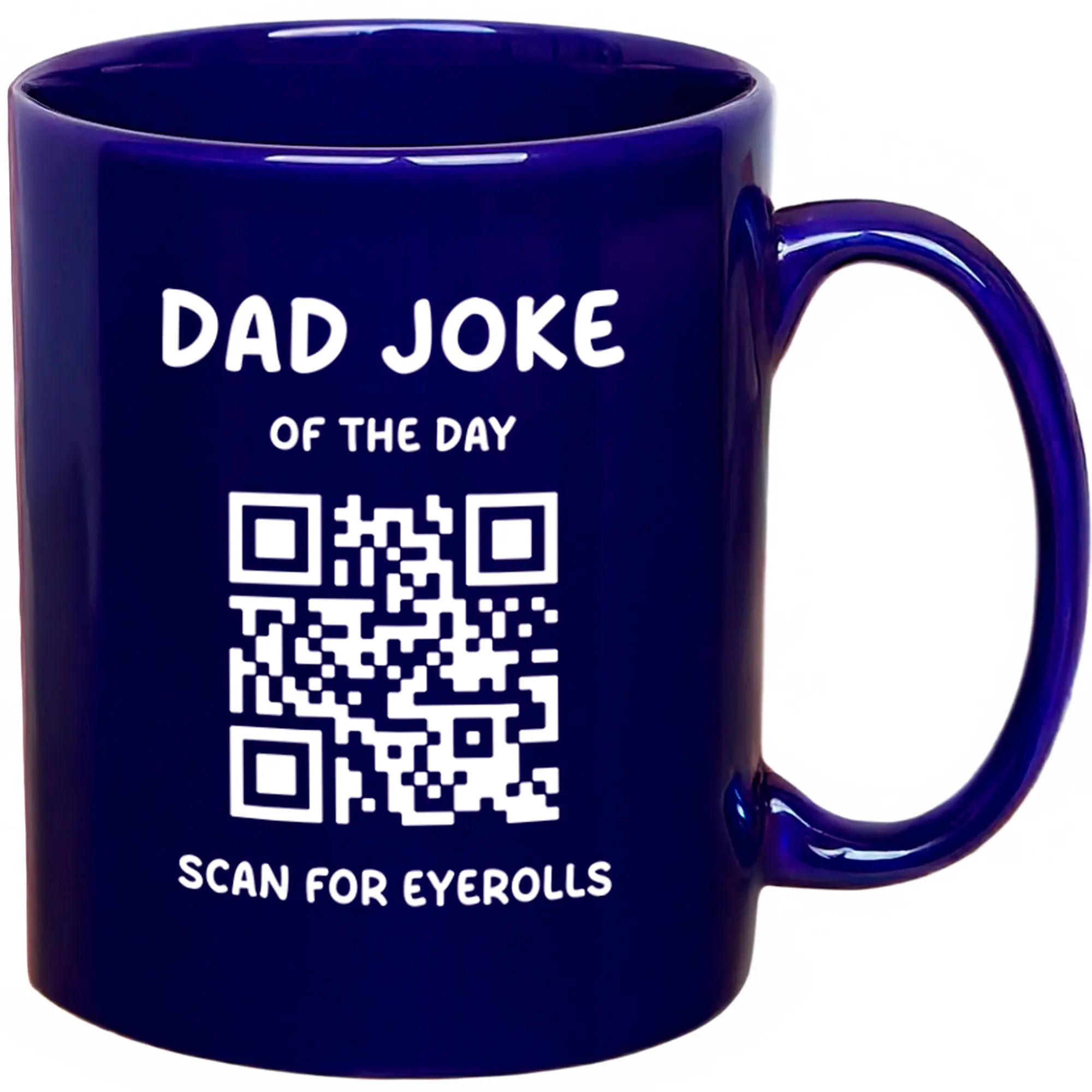 Daily Dad Joke Mug | Funny Coffee Mug Gift For Father's Day, Birthdays & Christmas, Best Daddy Ever QR Code Cup From Son, Daughter or Wife