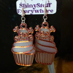 Spooky Cupcake Glow Earrings