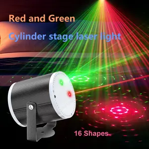 Mini16 picture red and green cylinder stage laser light stage atmosphere laser light Christmas projection light indoor Decorative Design