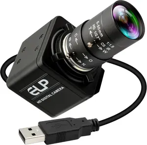 USB Camera 16 Megapixes High Resolution 5K USB Webcam with CS Mount 5-50mm Manual Varifocus Lens Close UP OpenCV Camera Free Driver Plug and Play for Windows Linux Laptop Jetson Nano
