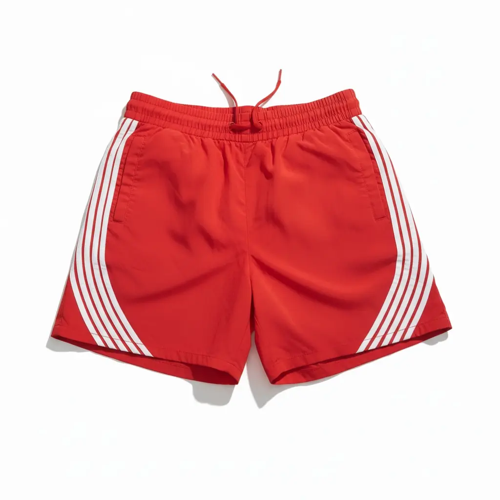 Rebel Minds 'Striped' Nylon Shorts (Red) A00-14905