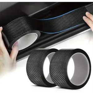 2PACK Car Door Protector Edge Guards, 5D Carbon Fiber Vinyl Wrap Anti-Collision Car Door Edge Guards, Front and Rear Bumper Protector Fits for Most Car (2.79 x 118.11 in)The Size