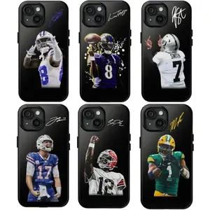 Custom Football Team Fan 2025 Season Game Day Graphic Art Phone Case, Heavy-Duty Shockproof Rubber Protector Casing - Trendy Athletic Aesthetic Cellphone Accessory for iPhone 17 Pro Max, 16, 15, 14, 13, 12, 11, Air