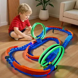 Slot Car Race Track Set with 1 High Speed Car Controller Racing Game Electric Remote Control Track Learning Toy for Kids Boys Girls Ages 3-12 Years Old Birthday Gifts toys race tracks for kids ages 4-8 boys toys toys