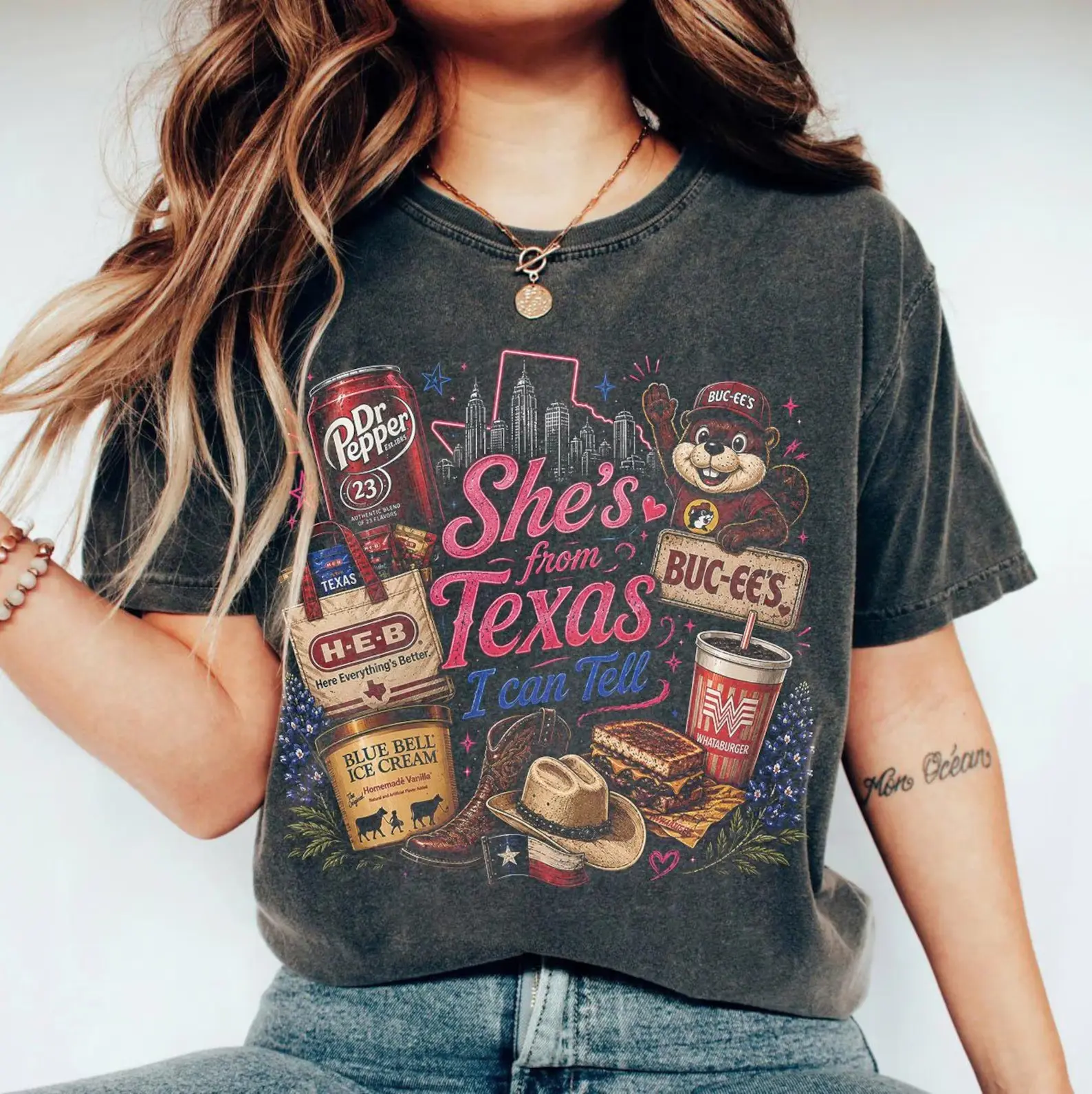 Comfort Colors She's From Texas I Can Tell T-Shirt, Texas Pride Tee, Western Shirt, Texas Girl
