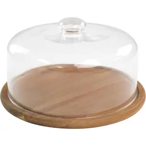 10.2''Glass Dessert Dome with Base, 11.8"Decorative Cake Tray with Glass Dome Cover, Cake Fruit Display Server Tray for Kitchen, Birthday, Weddings, Appetizer Dessert & Cheese Serving Platter