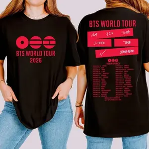 Kpop World Tour 2026 T-shirt Bunde, Idol Group T-shirt, Concert Music T-shirt, 7 Member Concert Tour T-shirt, Kpop Fans Gift