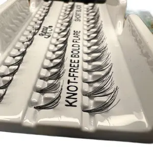 Individual Knot Free BOLD Flare Black SHORT Eyelashes Exotic Glamour Lashes for Eyelash Extensions High Quality