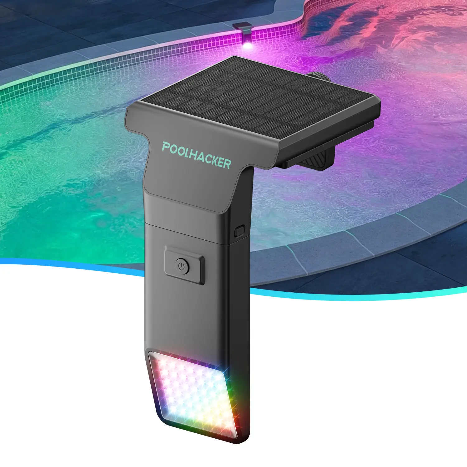 Poolhacker Poolside Solar light, Solar Light for Swimming Pool, above ground pool and In ground Pool Decorative Lighting