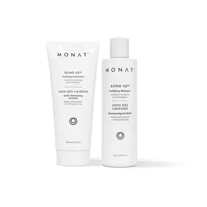 Monat Bond IQ Fortifying Shampoo & Conditioner Duo - Targets Root Cause of Damage, Strengthens Hair from Within for Stronger Hair Care Solutions, 237ml & 178ml