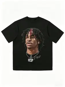 Basketball Star Portrait Graphic T-Shirt Retro 90s Hip Hop Rap Aesthetic Oversized Unisex Casual Streetwear Rock Plan Signature Sports Fan Tee Top