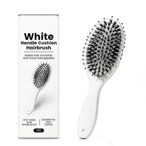 Pure Boar Bristle & Nylon Brush for Silky, Shiny Hair – Includes Ergonomic Wide Paddle and Travel Cover