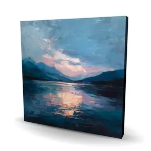 212 MAIN Reflect-Blue Artistic Wall Art, 24x24 in., Stylish Home Decor Accent for Rooms, Posters & Prints