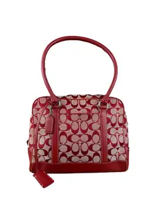 Pre-owned canvas Shoulder Bags Coach Signature Red Shoulder Bag