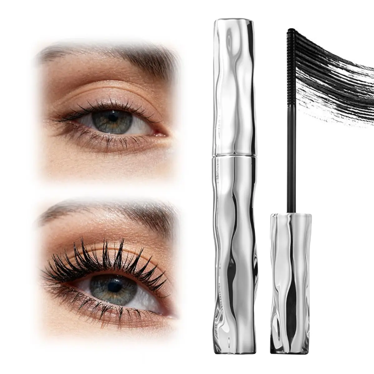 Eyelash Primer,Tubular Eyelash Primer,WaterproofLong Curling Mascara,Natural and Non-Smudged,Threaded Long-Lasting Curling Mascara Get Buildable Volume and Length for Bold