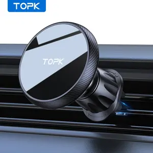 TOPK Car Phone Holder for MagSafe, Car Phone Mount, Car Phone Support, Single-hand Operation Magnetic Car Phone Holder, Car Interior Accessories