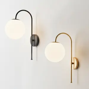 Modern Simple Iron Wall Lamp, Hard Wire Connection, Wall Mounted Night Light, Home Decor, Polished Metal Surface, E27 Socket (no Bulb), Decorative Wall Light, Indoor Lighting