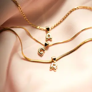 Initial Anklet - Gold Color with Letter Charms