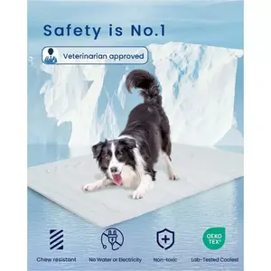 Pet Cooling Gel Mat 91x58cm, Non-Toxic Summer Ice Pad for Dogs & Cats, Washable & Durable