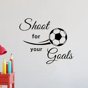 Football Theme Wall Art Sticker, Perfect for Bedroom Living Room Game Room Decor, Designed to Inspire Goal Spirit, Decorative Wall Sticker