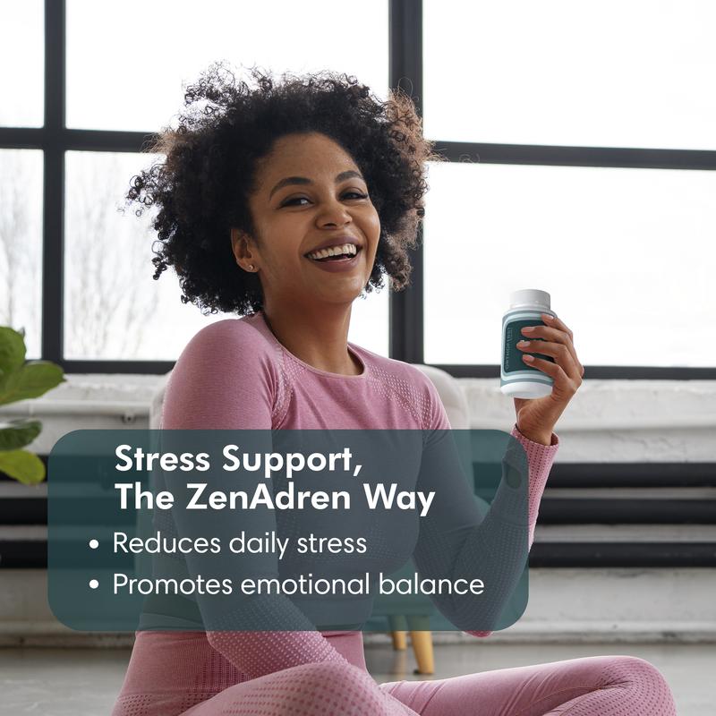 ZenAdren | Premium Ashwagandha + L-Theanine Six Ingredient Blend | Pharmaceutical-Grade for Adrenal Support & Mental Acuity