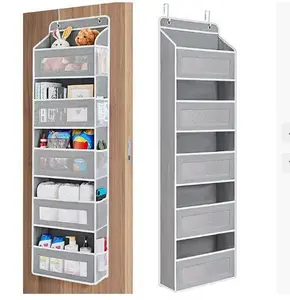 Over-the-Door Organizer — 5-Tier Hanging Storage with 5 Pockets, Anti-Tilt, 44 lb Capacity for Bedroom, Bathroom & Dorm