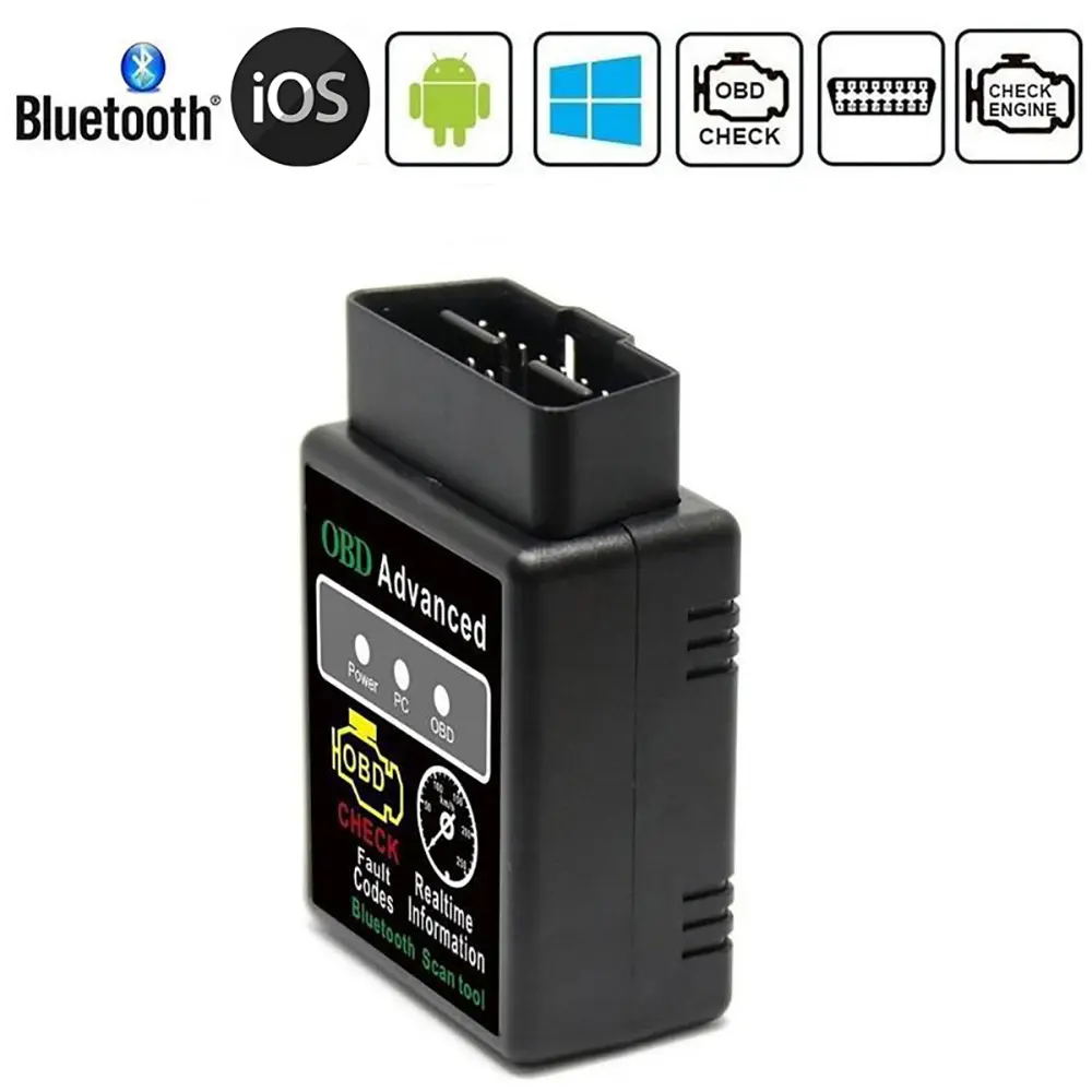 Universal Bluetooth Car Scanner Tool OBD ELM327 V2.1 Advanced OBD2 Scanner for Cars OBD II Wireless Diagnostic Tester Adapter Auto Engine Diagnostic Code Reader