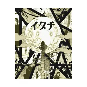 Naruto Manga Itachi Poster Black and White Edition Featuring Iconic Artwork from the Anime Series prints for your wall
