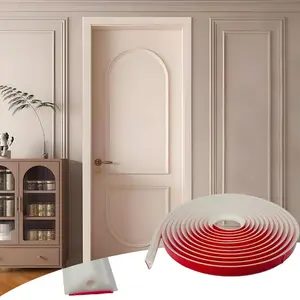 20FT Peel and Stick Door & Wall Trim, 0.78in Flexible Self Adhesive TPE Molding for Door Frame, Mirror Frame, Cabinet  & Accent Decor, Matte White