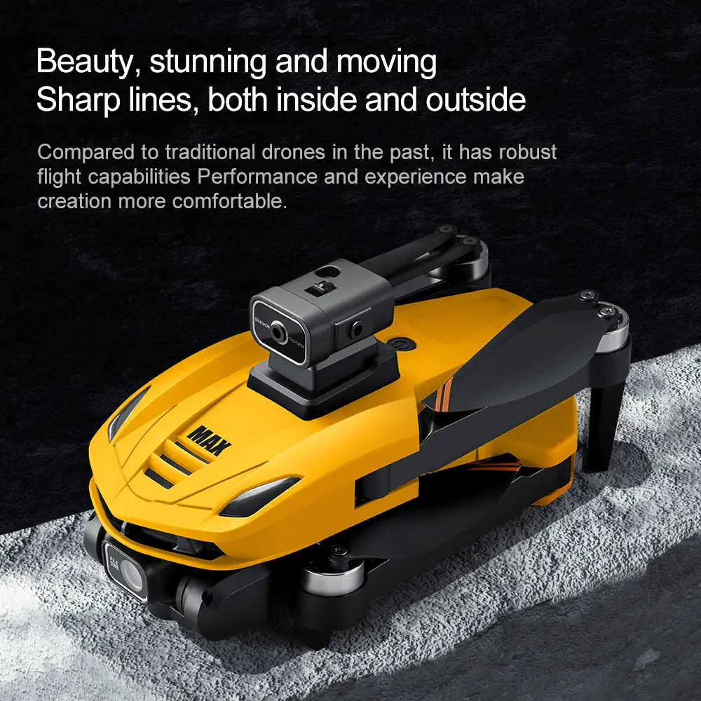 2026 NEW Drone！！！！  [ YellowV168 Max-Ultra version ], 5G/GPS/front 4K HD PTZ camera, 4.5inch screen remote controlquadcopter, brushless motor, GPS return, gesture control,360S crolling, dual lens, foldable design, 7874.02inch range and 787.02inch height,