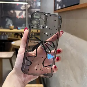 Star & Bow Pattern Phone Case, Anti-drop Cellphone Protective Case, Total Protective Shockproof Mobile Phone Cover for iPhone, Casing