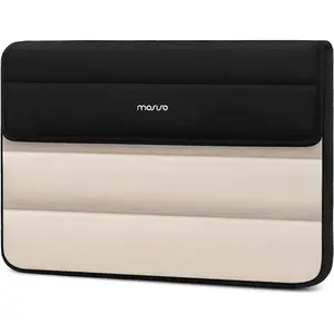 MOSISO 13–14 Inch Laptop Sleeve (NOT a Hard Case) – Fits MacBook Air 13 / MacBook Pro 13 & 14, HP Dell Lenovo – Puffy Quilted Laptop Bag with Handle & Storage Pockets