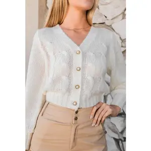 Button Front Chunky Cardigan