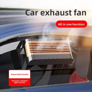 Car Window Fan Solar Powered, Solar Car Fan, Car Exhaust Fan, Car Radiator Fan, Energy Saving Air Vent Air Purifiers Car Ventilator, Solar Car Front/Rear Window Exhaust Fan,Car Cooling Fan Car Ventilation Deodorizing Fan Purple Light Mosquito Repellent