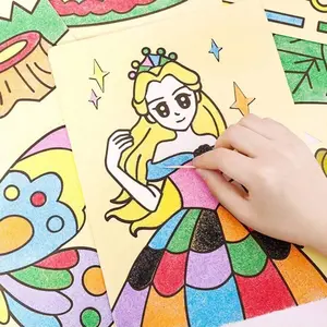 10 Piece Glitter Drawing Set, DIY Handmade Creative Colorful Sand Painting Kit, Unisex Glitter Sand Art Making, Cute Cartoon Gift, Diy Craft Kit, Craft Supplies