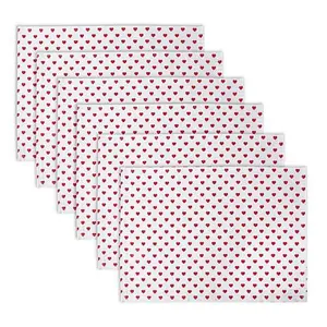 Design Imports Lil Hearts Ribbed Placemats Set of 6