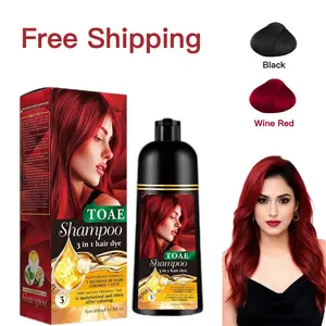 TOAE Hair Dye Shampoo 3 in 1 for Women & Men - Seimi Permanent Instant Champu Para Canas Mujer for Men - Herbal Natural Dye Cover Gray