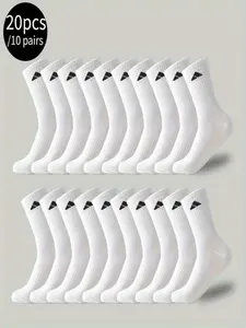 Men's Sports Socks 20 Pairs (10 Pairs), Thick Comfortable Fitness Running Socks, Outdoor Sport Socks, Athletic Running Socks, Moisture Wicking Breathable Fabric