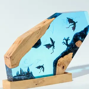 Dragon Figurines - With LED light inside - Desk Decoration- Home Decor - Handmade Gift