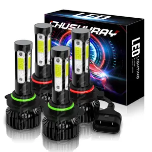 For Chevy C1500 1988-1999 4x 9005 & 9006 Combo LED Headlight Bulbs High/Low Beam