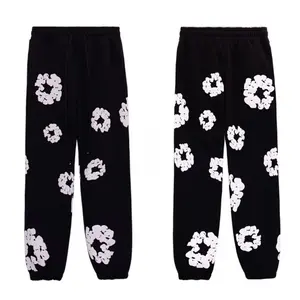 Denim Tears New Kapok Foam Print Hoodie & Casual Joggers Set | Unisex Streetwear | Couple Style, Comfortable & Versatile