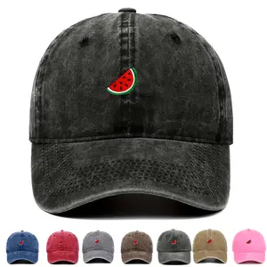 CampaignAdjustable Snapback Baseball Cap With Watermelon Design - Breathable Cotton Dad Hat For Outdoor Sports, Birthdays & Summer Adventures (Multiple Colors), Adjustable Baseball Cap
