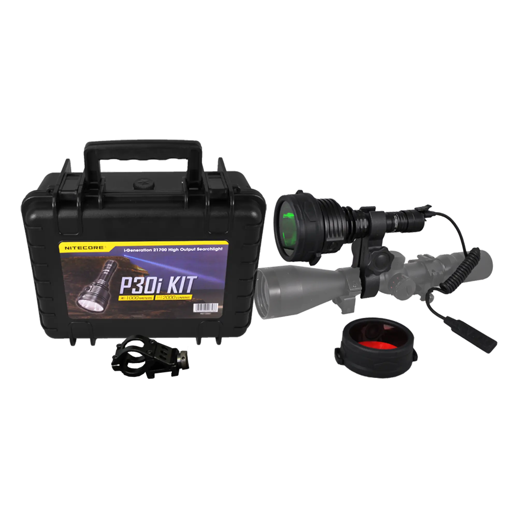 Nitecore P30i 2000 Lumen 1093 Yard Long Throw Flashlight Hunting Kit