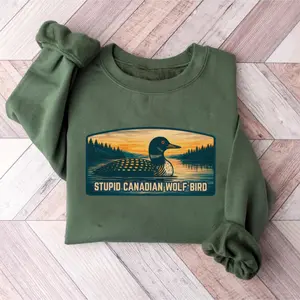 Funny Canadian Wolf Bird Shirt, Loon Bird Sweater, Heated Rivalry Quote Tee, Hockey Romance Fan Crewneck, Unisex Shirt for Men and Women, Book Lover Gift