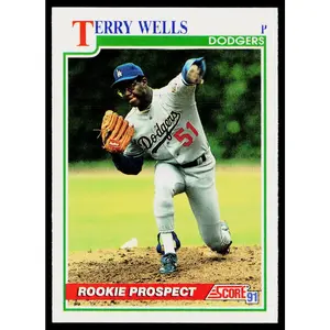 Terry Wells 1991 Score #359 RC Los Angeles Dodgers