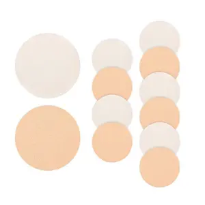 12 Pcs Round Makeup Sponges Set – Dual-Use Soft Beauty Blenders for Face, Foundation & Powder, Wet & Dry Cosmetic Puffs for All Skin Types (Skin Tone & White)