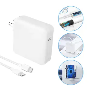 118W USB-C Travel Adapter Charger Fast Charger Compatible with MacBook Pro/Air,,iPad Pro, Samsung Galaxy, and More USB-C Devices(6.6 ft Cable Included).