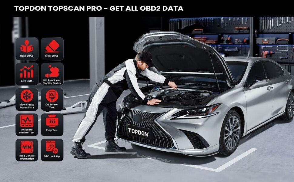 TOPDON Topscan Pro Vehicle  Key Programming Coding Reader Max Full  Bidirectional Control obd2 car scanner Automotive