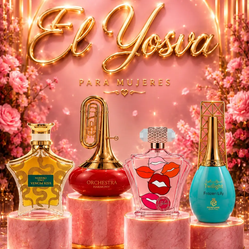 Yosva Bundle | Le Chameu Elite Harmony + Perfume Capital Venom Kiss + Perfume Capital Frozen Lily + Zakat Parfums Z 19 | Women's Fragrance | 100 ML - 3.4 OZ | Eau De Parfum | Black Currant - Magnolia & Musk